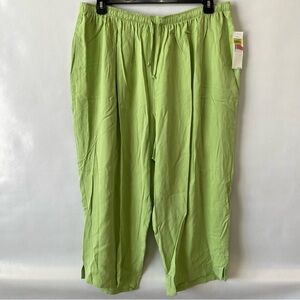 Vtg David Dart Bright Green Pull On Pants NWT